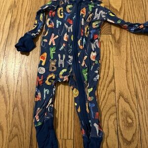 Little Sleepies Bamboo Alphabet Print Kids Footie pajamas